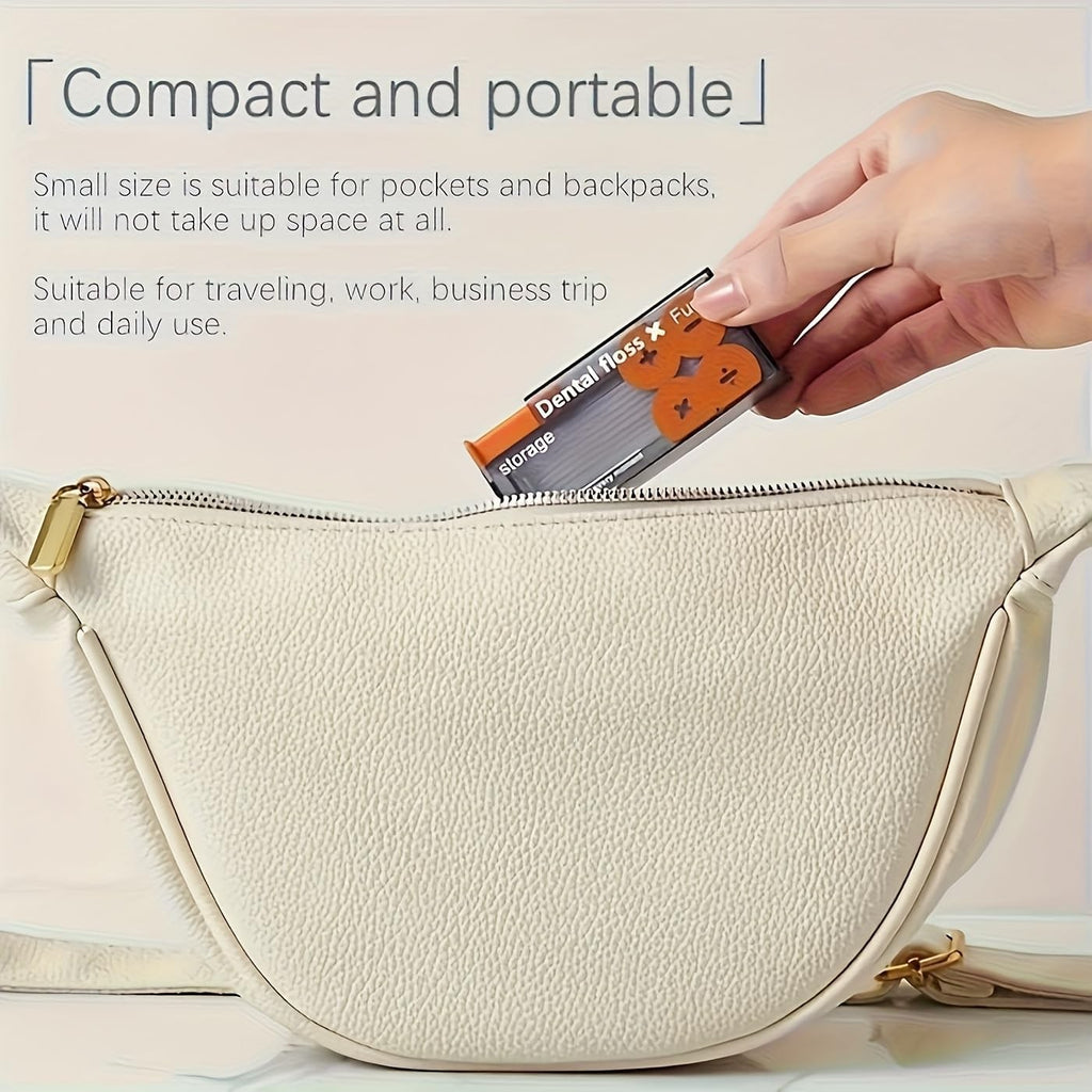 Portable Dental Floss Dispenser with 10 Picks Travel Oral Care Tool