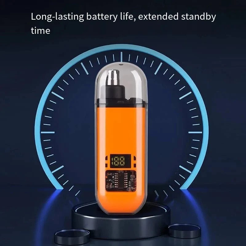 Portable Nose & Ear Hair Trimmer for Men - Quiet, Rechargeable, Unisex