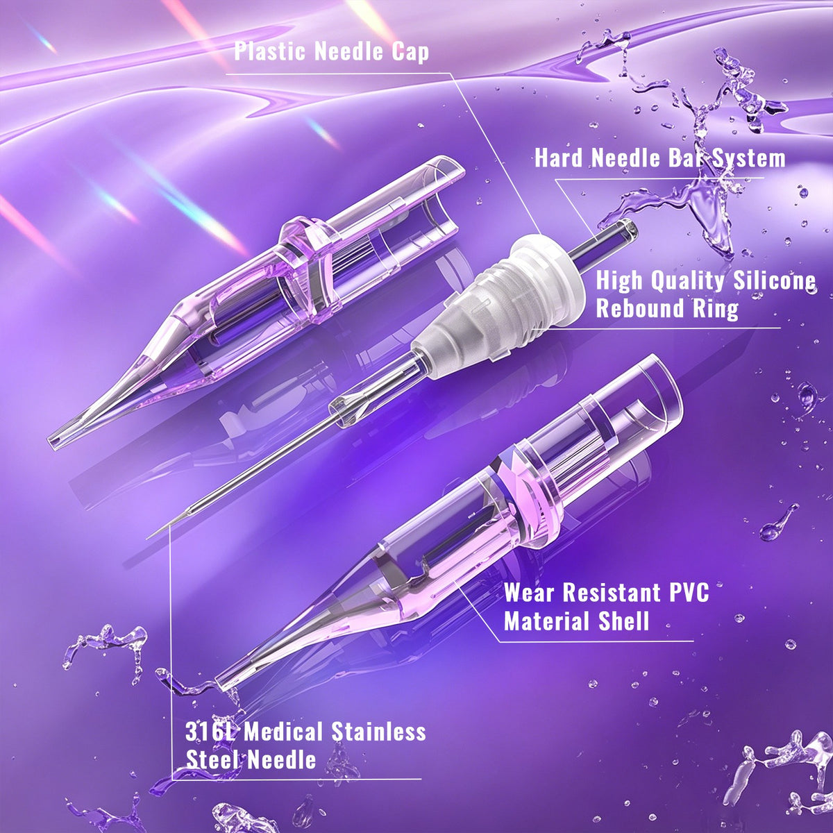 Tattoo Cartridge Needles Set for Pen Machine – Round Liner & Shader Tips