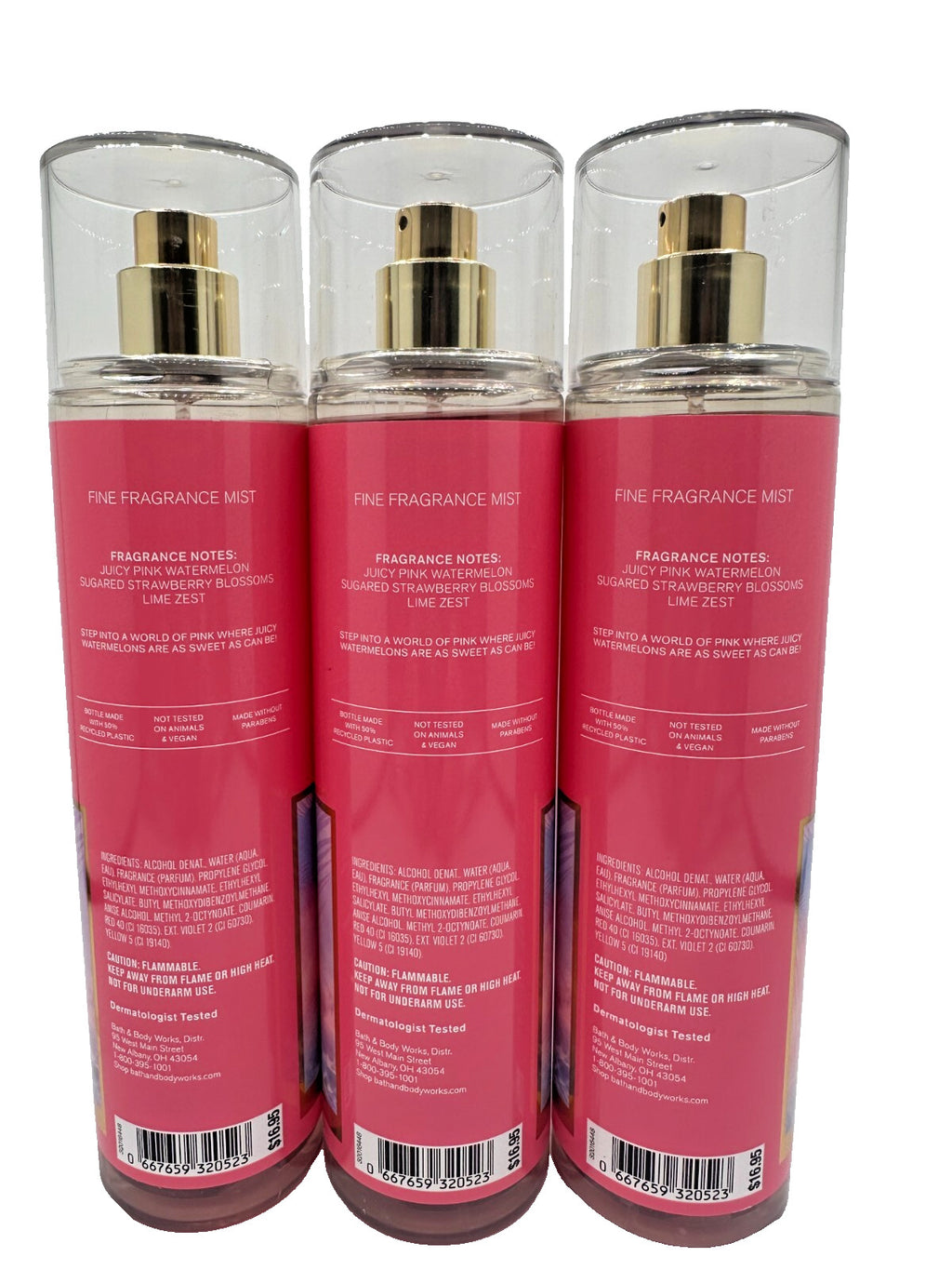 Bath & Body Works Pink Watermelon Blast Fragrance Mist Set - 3 x 8 oz