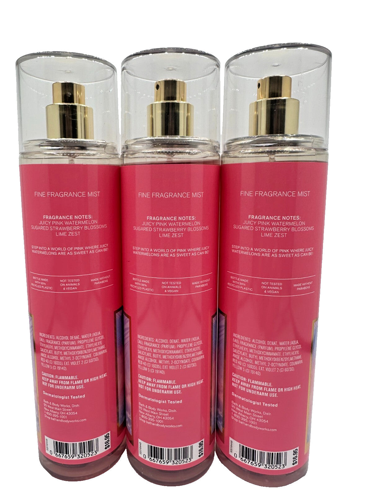 Bath & Body Works Pink Watermelon Blast Fragrance Mist Set - 3 x 8 oz