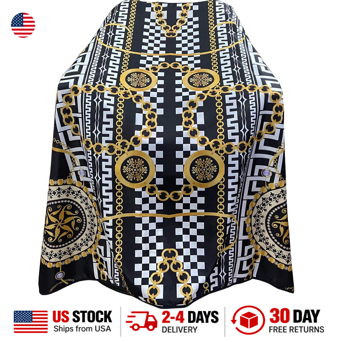 Large Waterproof Barber Cape for Men Hair Cutting, Styling & Salon Use