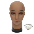 Brown Mannequin Head for Wig Making and Cosmetology Practice