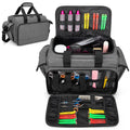 Hairdresser Bag with Adjustable Dividers Travel Barber Case Gray