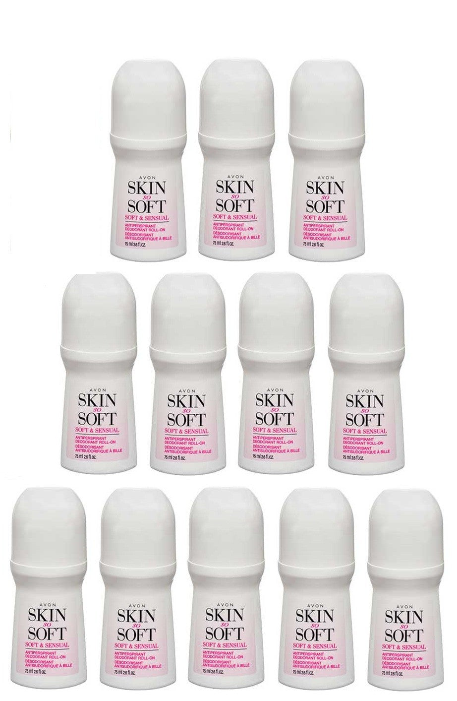 12 Bottles Women’s Skin So Soft Roll-On Deodorant - Soft & Sensual