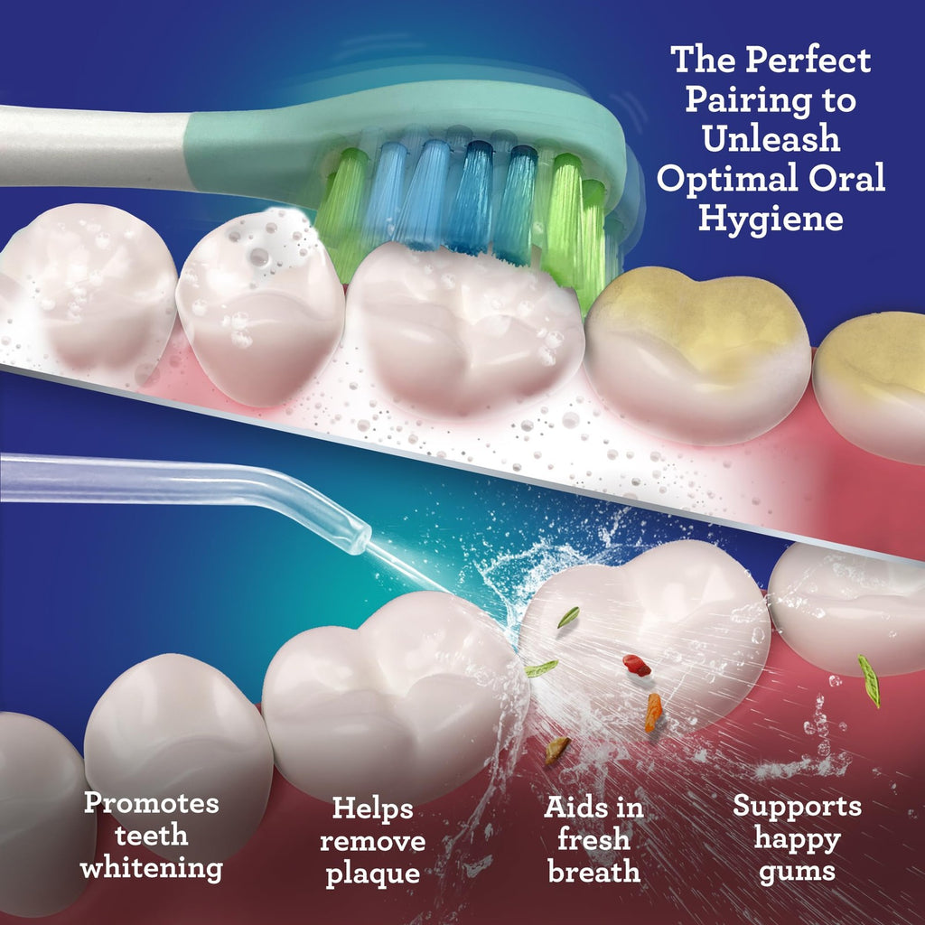 Electric Toothbrush and Water Flosser Combo Kit with 4 Tips - Complete Oral Care