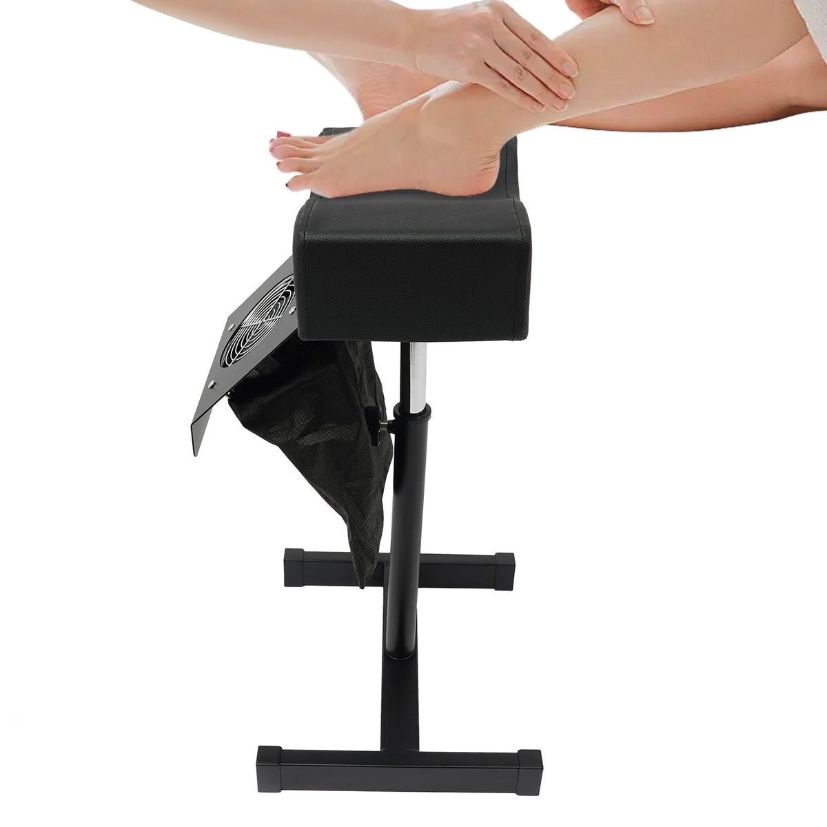 Adjustable Pedicure Stool Chair with Footrest and Fan for Salon