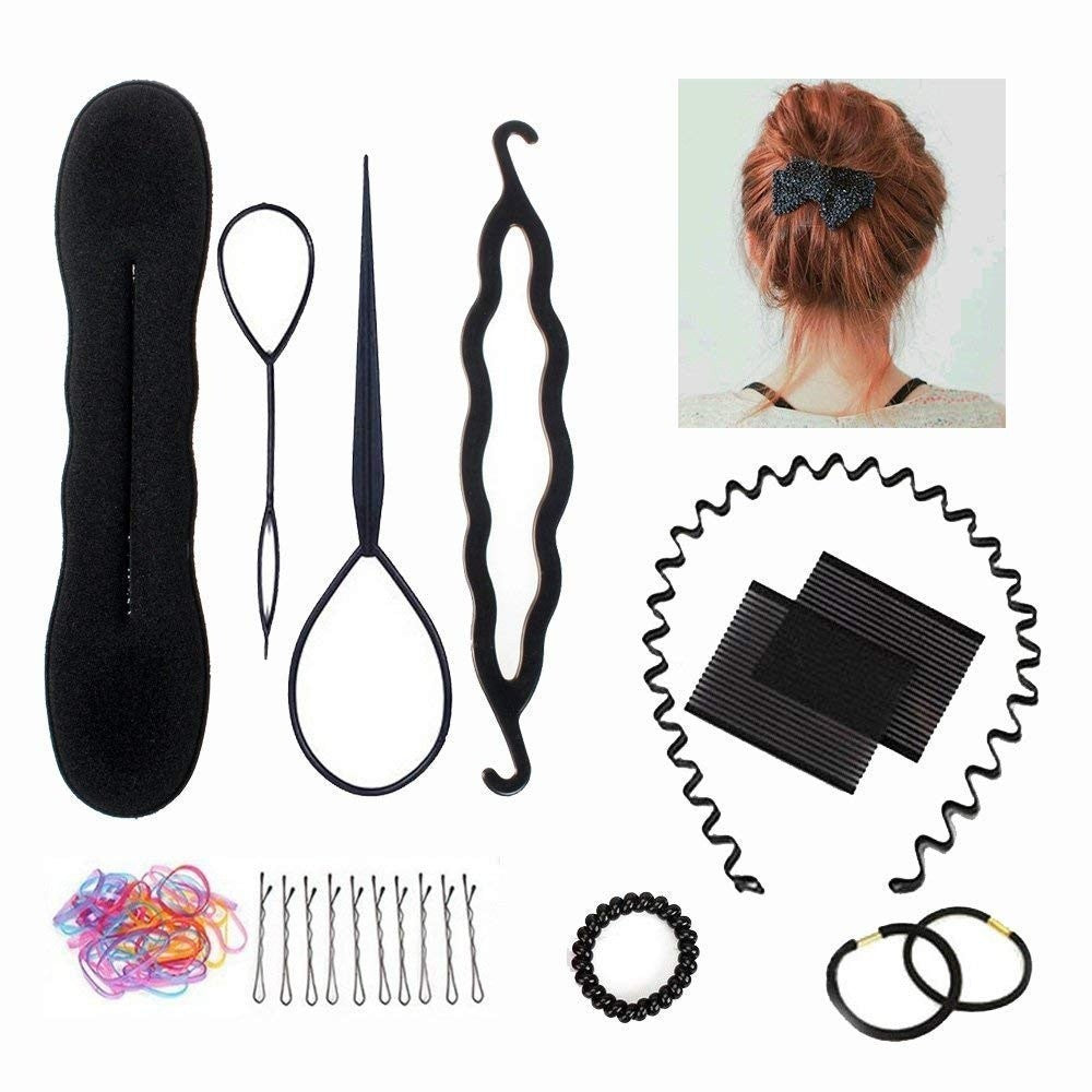 18-Inch Real Human Hair Mannequin Head for Hair Styling and Training - Dark Brown