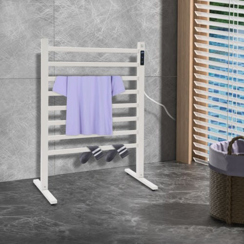 Electric Floor-Standing Towel Warmer Rack with Adjustable Temperature 180W