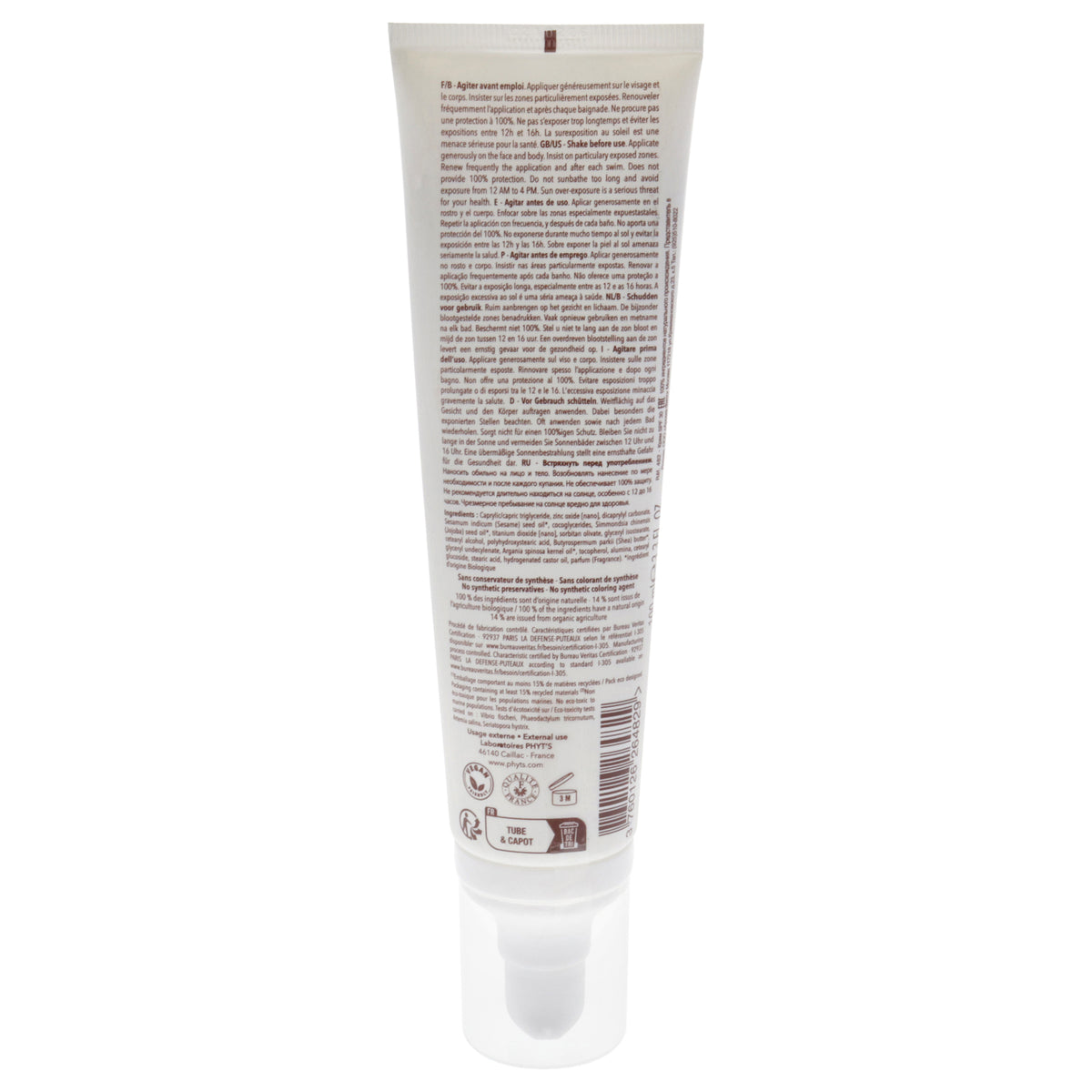 Unisex SPF 30 Sunscreen for Face and Body - Organic Mineral Protection 3.3 oz