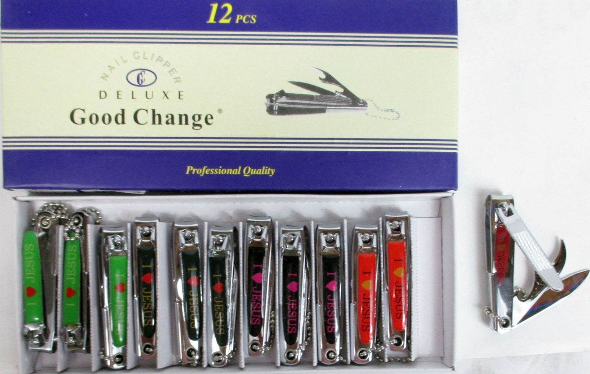 12 Pack 3-Way Nail Clippers with Knife and Bottle Opener - 2.75" Multi-Function Grooming Tools