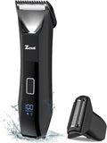 Men's 2-in-1 Body & Groin Hair Trimmer Waterproof Rechargeable Grooming Kit