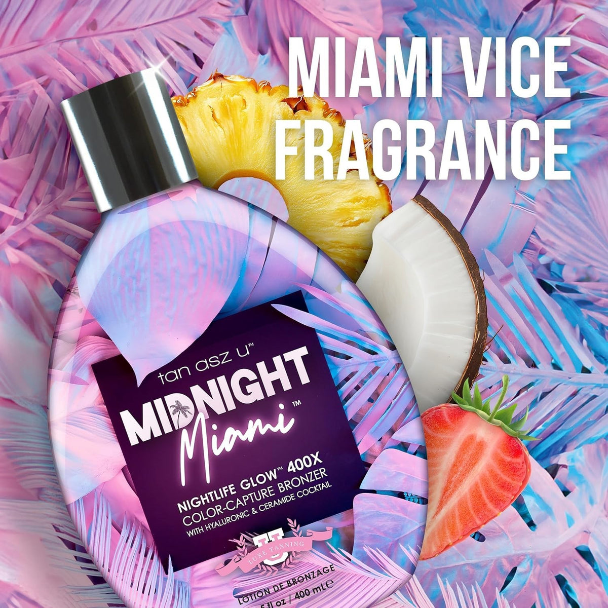 Bronzer Tanning Lotion with Hyaluronic for Glow and Radiance - Midnight Miami 400X