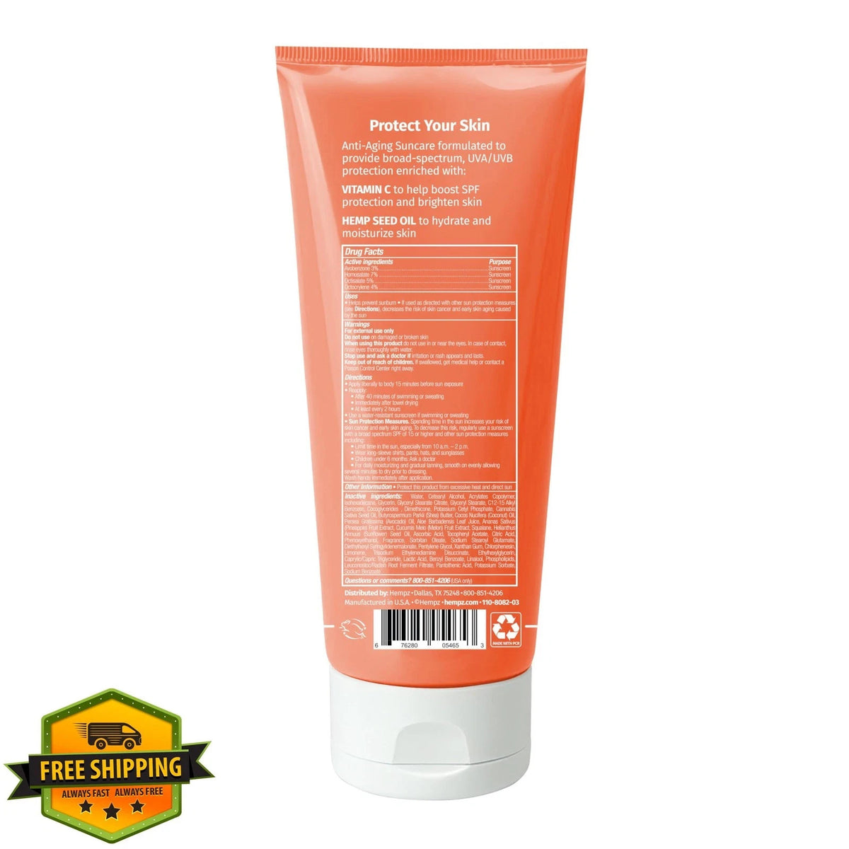 Hempz SPF 30 Body Sunscreen with Pineapple & Honey Melon - 6oz