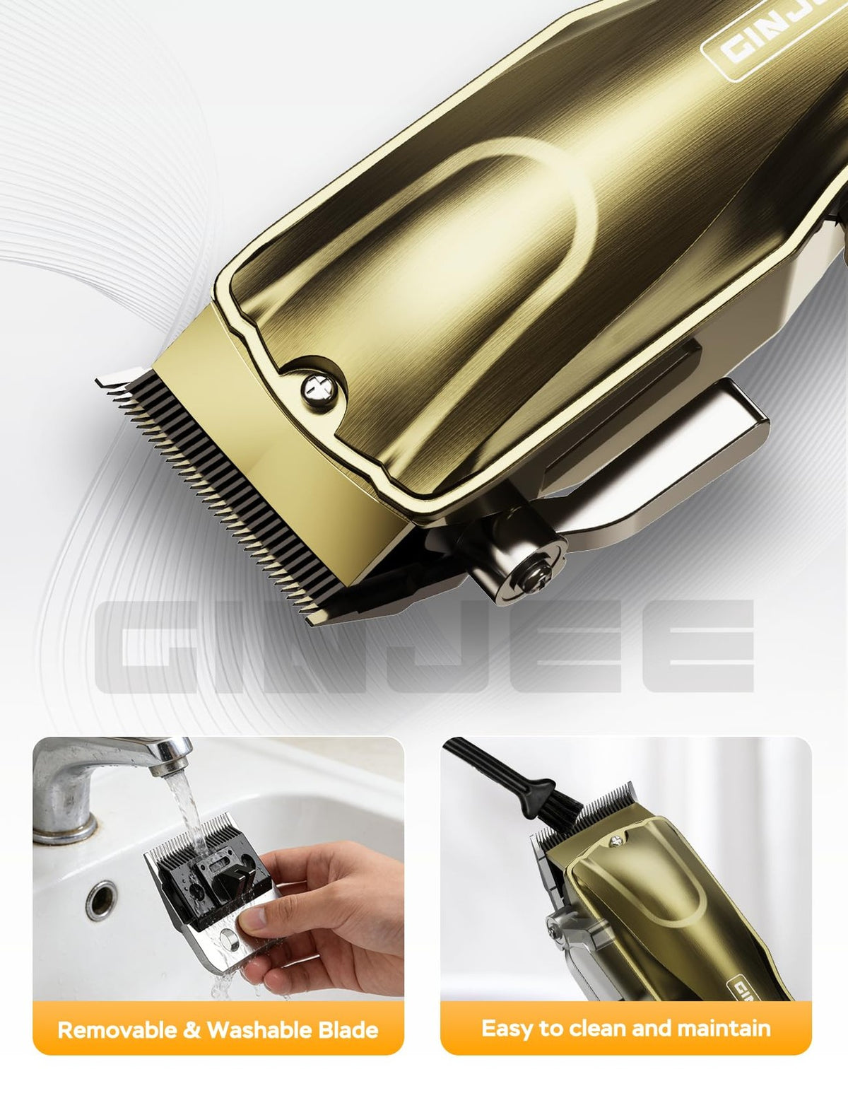 Cordless Hair Clippers for Men 7000RPM LED Digital Display & Adjustable Blades