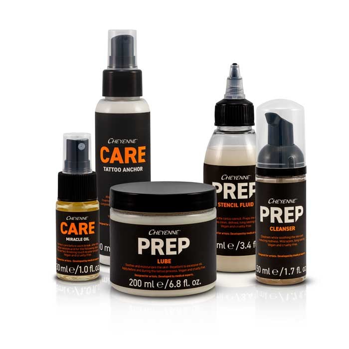 Tattoo Aftercare Set with Prep & Lube, Miracle Oil & Cleanser – Cheyenne