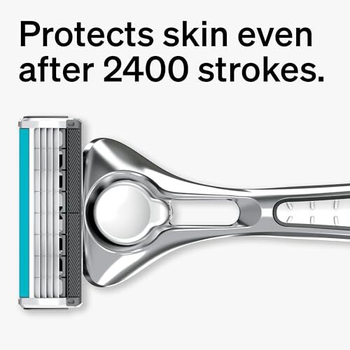 Men's Razor with 16 Blades & Aloe Protection - Titanium & Pivoting Head