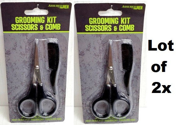 Mustache Grooming Kit with Scissors and Comb for Men - Beard Trimming Set