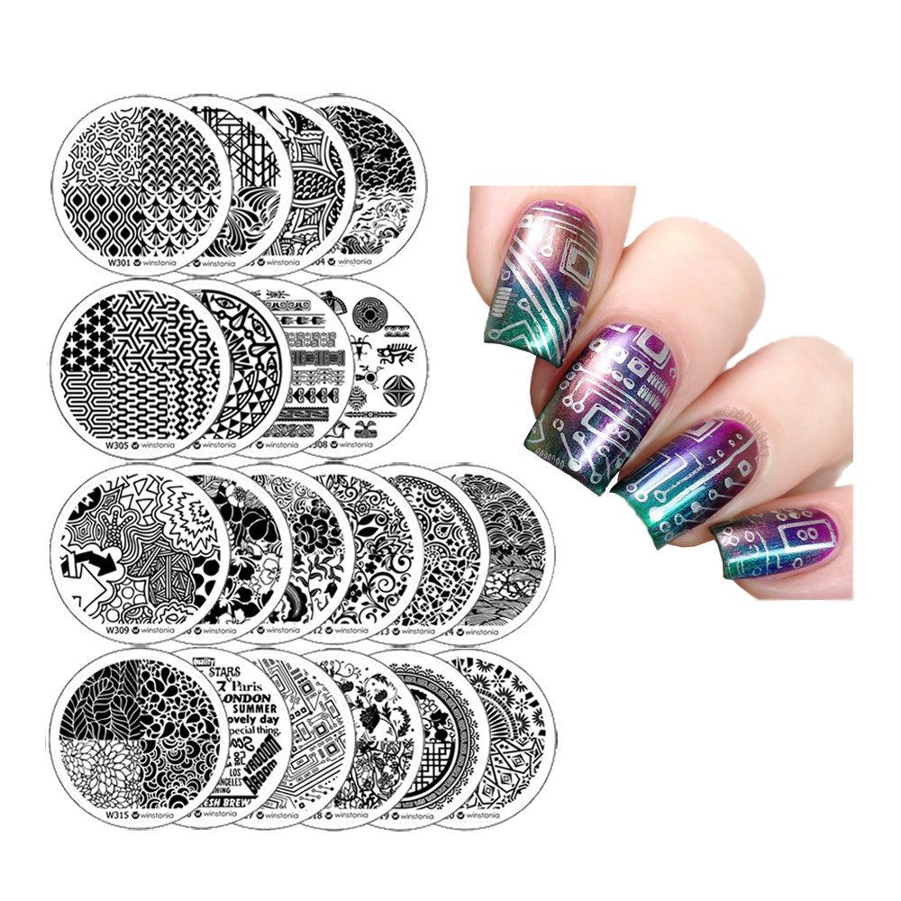 Nail Art Stamping Plates Set - Reusable Design Image Sheets for DIY Manicure