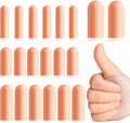 Silicone Finger Protectors 20 Pcs, Reusable Gel Finger Caps for Pain Relief & Skin Care