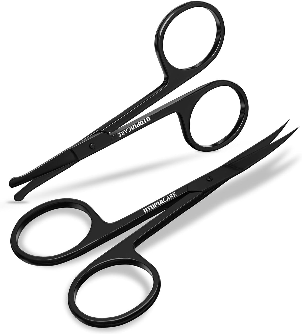 Professional Stainless Steel Eyebrow & Facial Hair Trimming Scissors Set