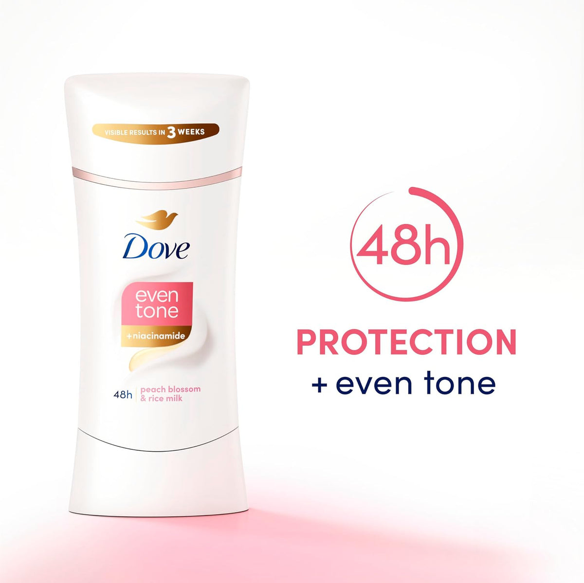 Dove Antiperspirant Deodorant Stick Peach Blossom & Rice Milk 3 Pack