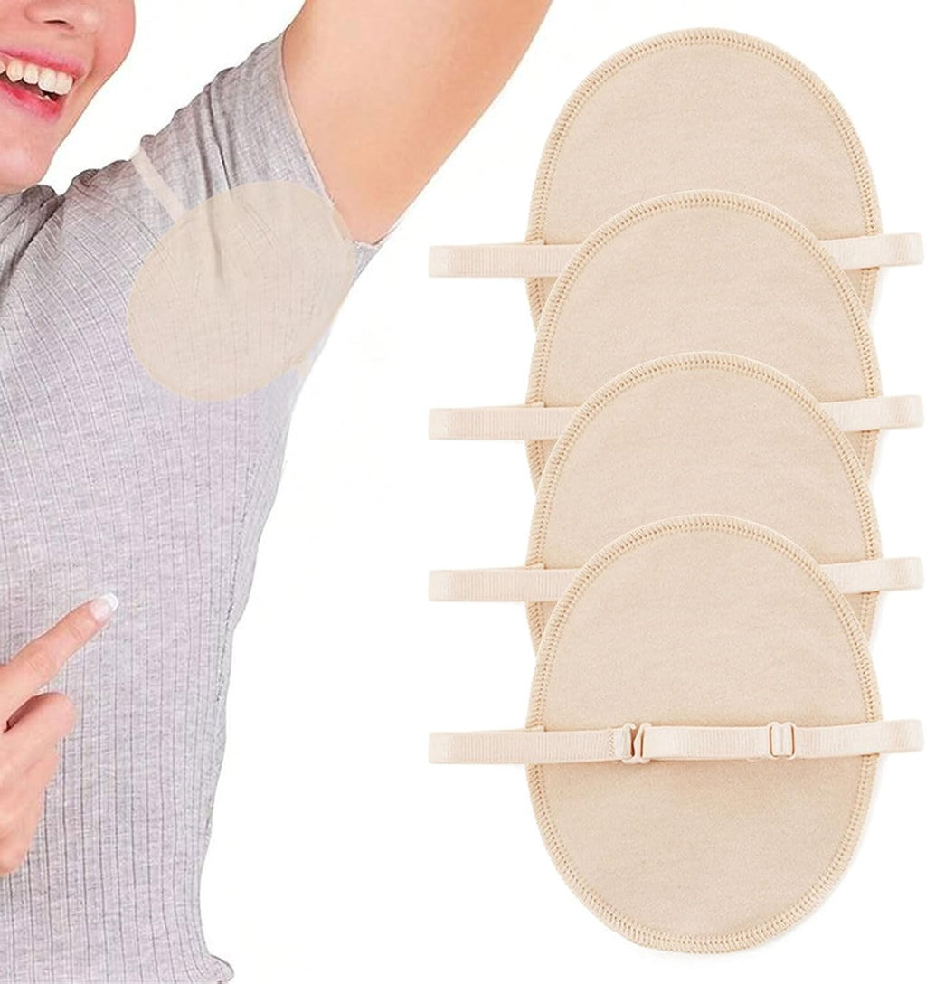 Reusable Underarm Sweat Pads with Adjustable Shoulder Straps - Breathable & Washable