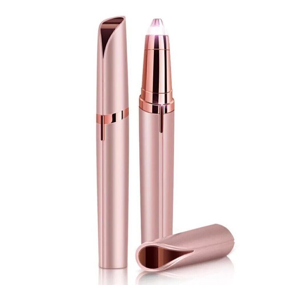 Eyebrow Hair Remover with LED Light - Pain-Free Stainless Steel Trimmer