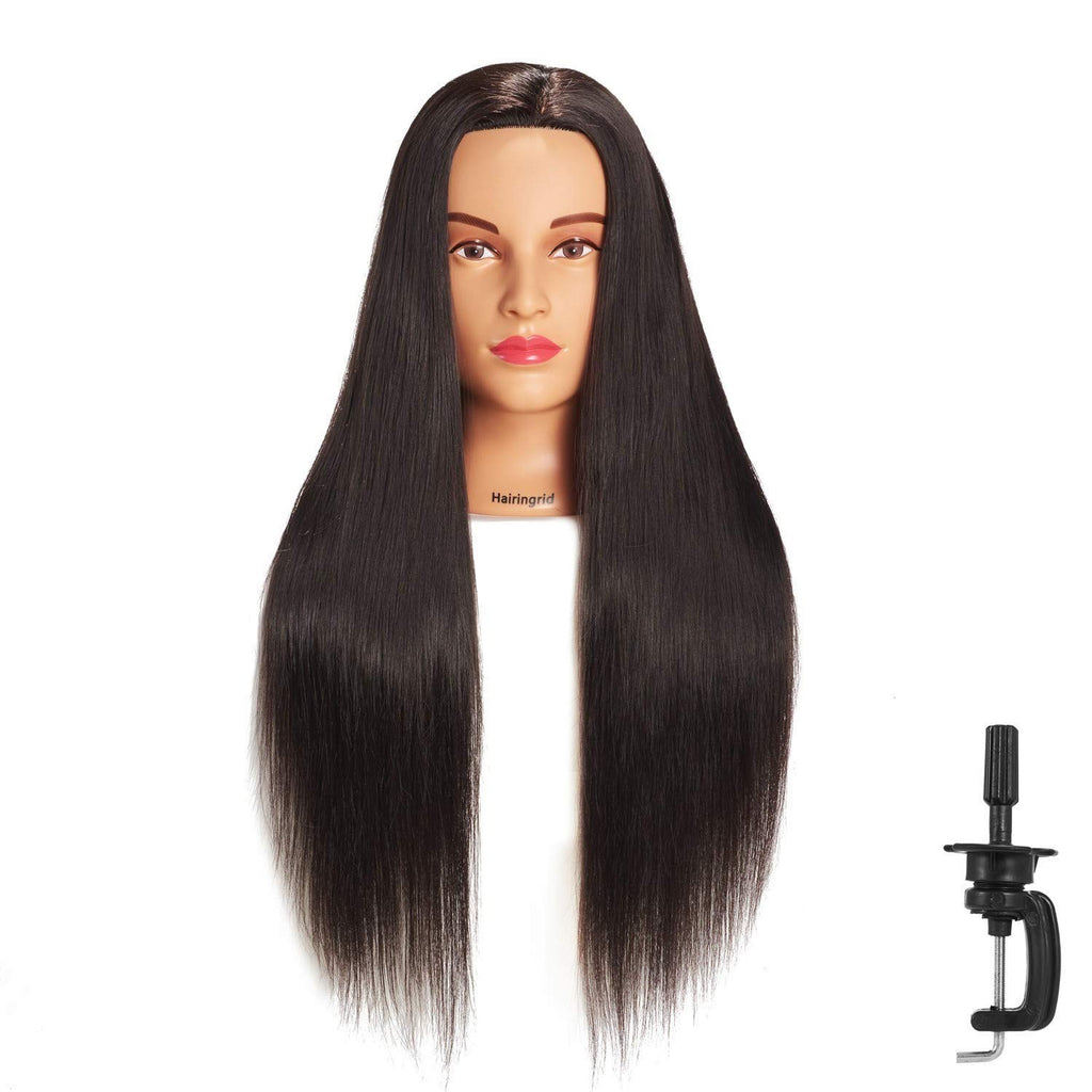 26-28 Inch Mannequin Head with Synthetic Hair for Cosmetology Training