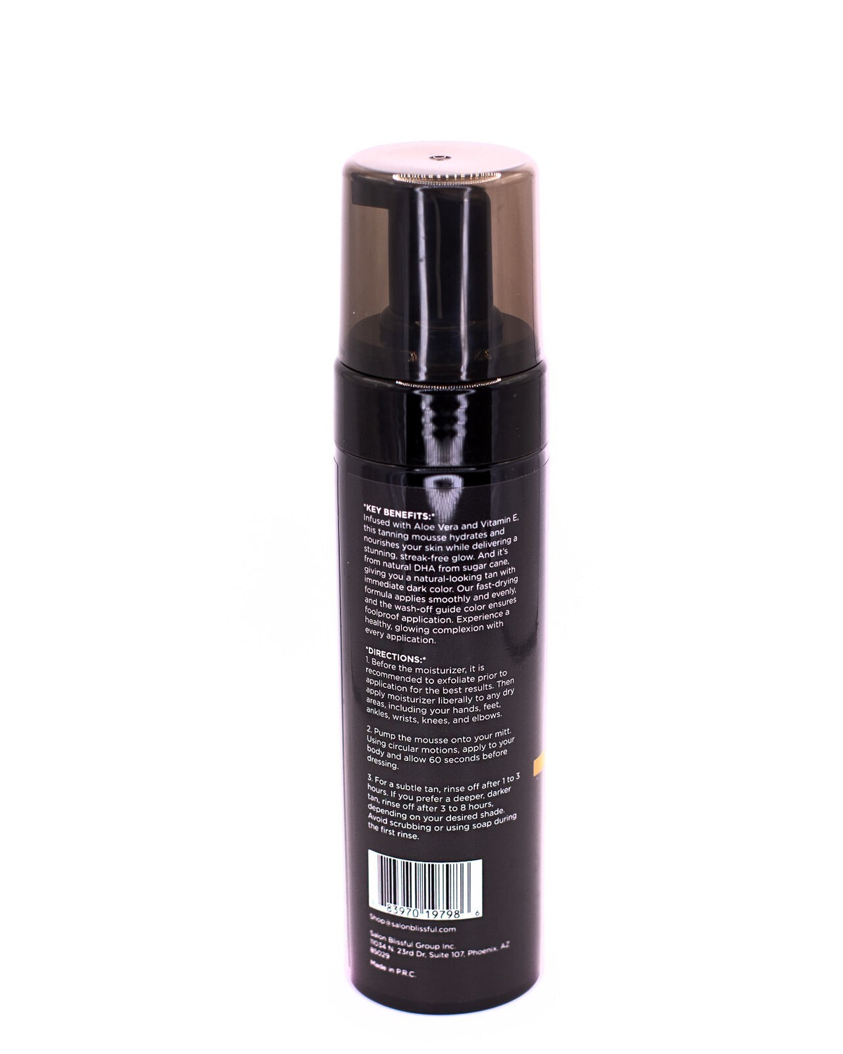 Self Tanning Mousse with Aloe Vera - Natural Dark Bronze, 6.76 Fl Oz