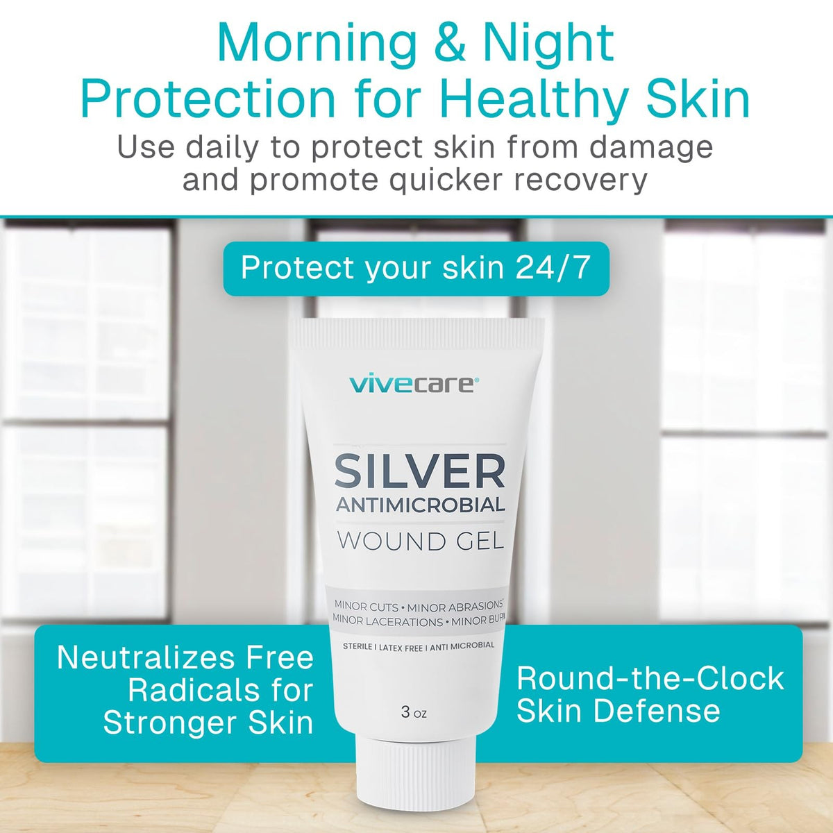 Silver Wound Gel for Burns & Cuts - Antimicrobial Healing Ointment 3 oz