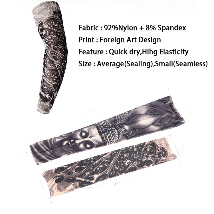10-Pack Temporary Tattoo Sleeves Sun Protection Arm Covers