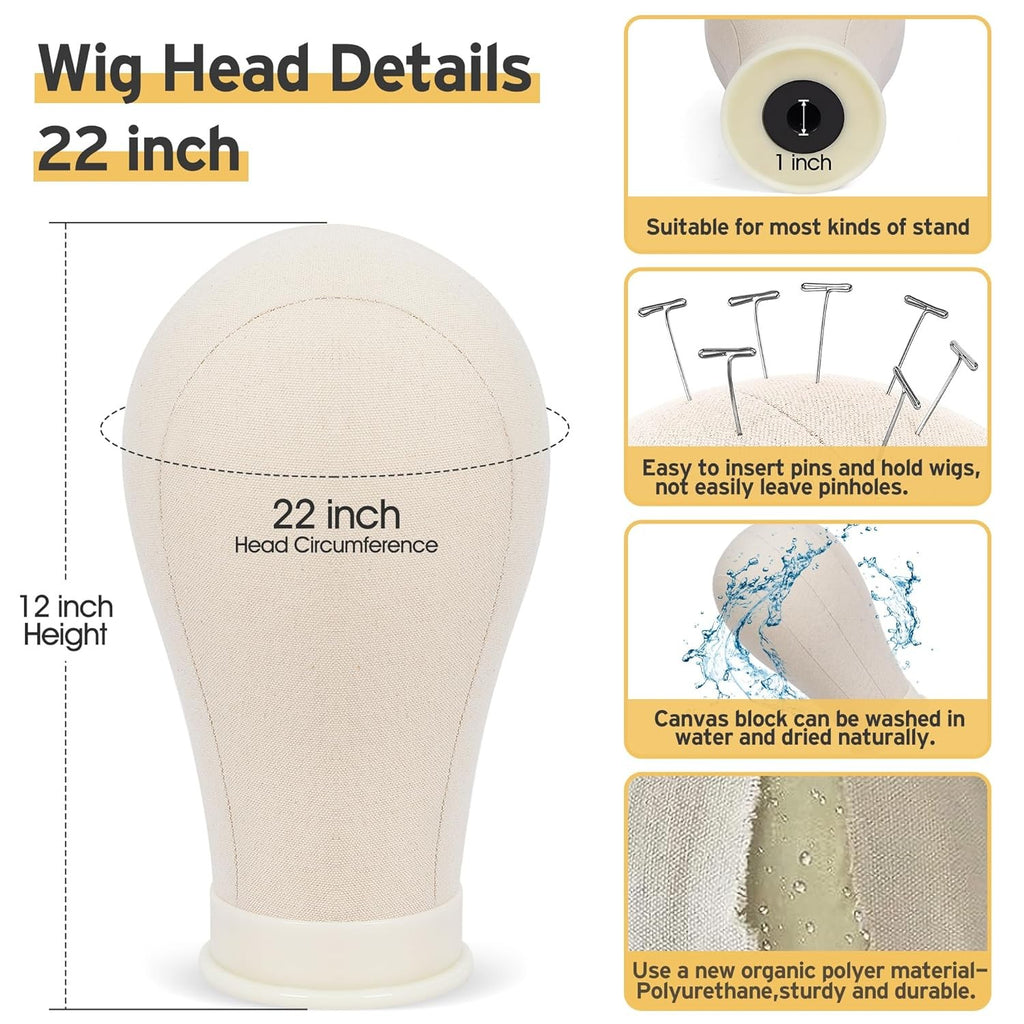 Adjustable Wig Mannequin Stand with Head for Display & Styling