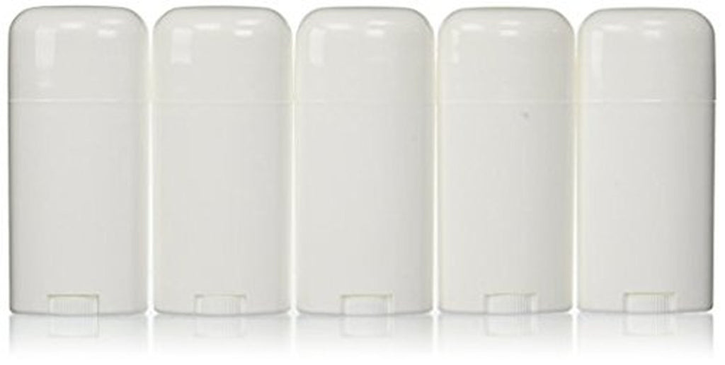 Refillable Oval Deodorant Container 2.65oz Twist-Up Plastic Tube - Reusable & Eco-Friendly