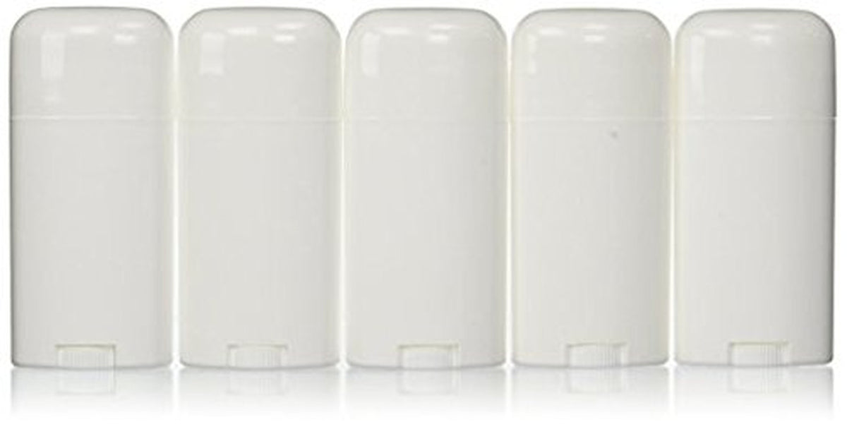 Refillable Oval Deodorant Container 2.65oz Twist-Up Plastic Tube - Reusable & Eco-Friendly