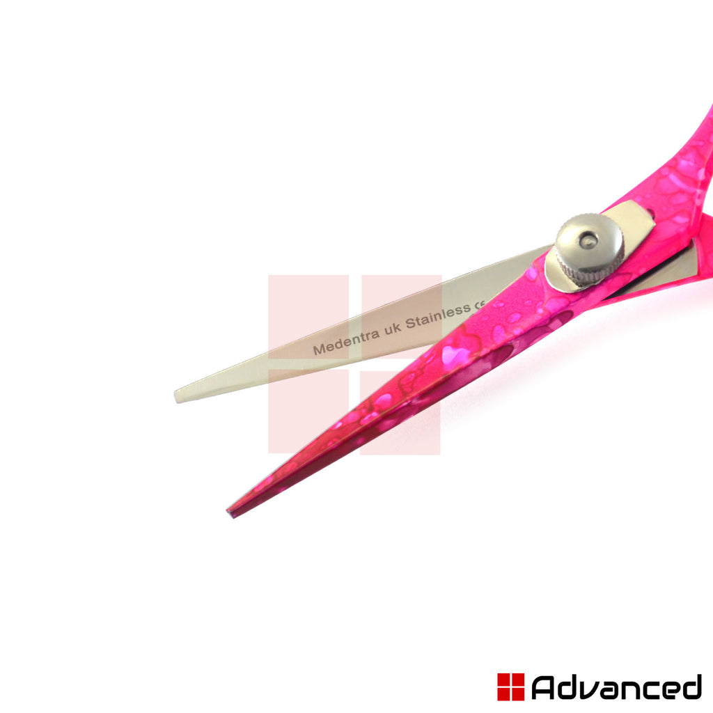 Professional Hair Cutting Scissors Shears for Hairdressing & Grooming - Pink, 4.5-6 Inches