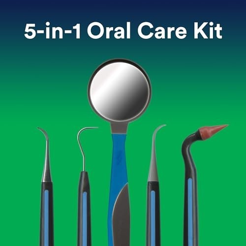 Dental Care Kit with 5 Tools for Plaque Tartar Removal & Gum Health