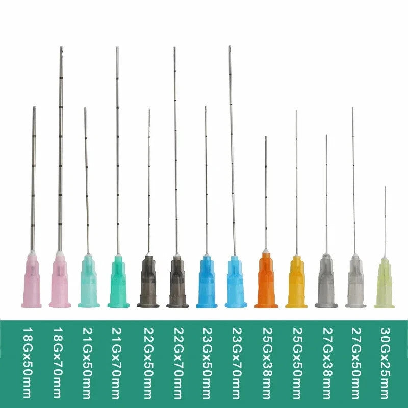 Cannula Needle Pack 18G-30G for Fillers, Micro Blunt-Tip Puncture Cannulas Variants