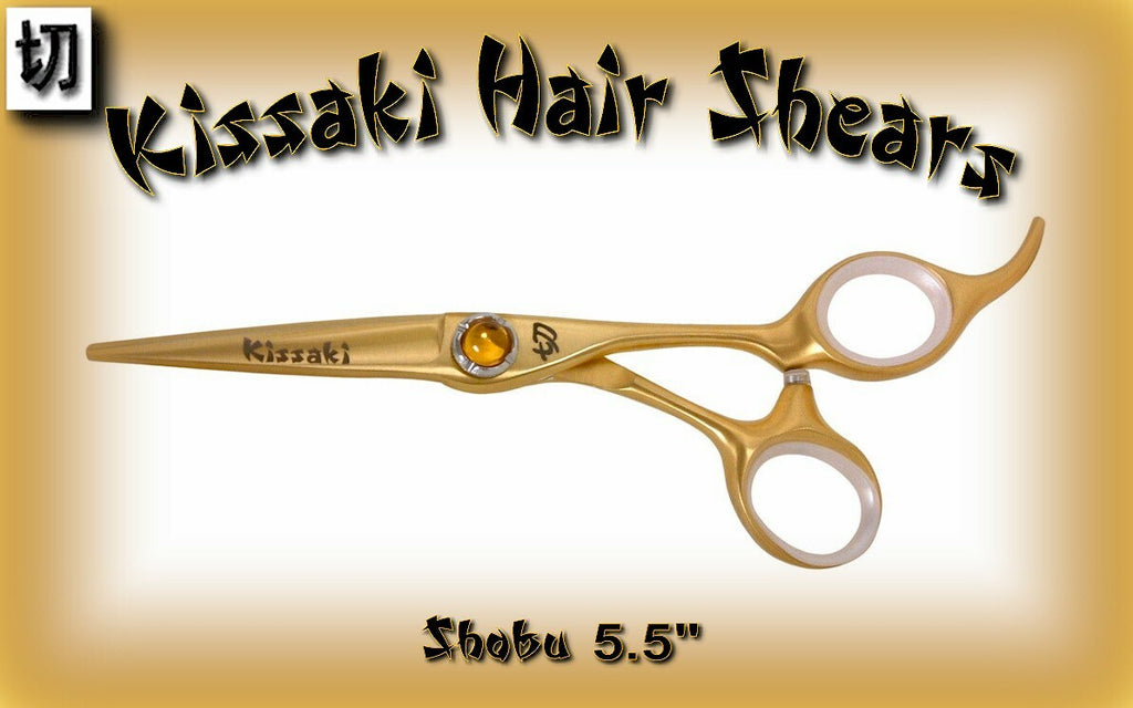 Kissaki Pro 5.5-inch Gold Titanium Hair Cutting Scissors - Professional Shears