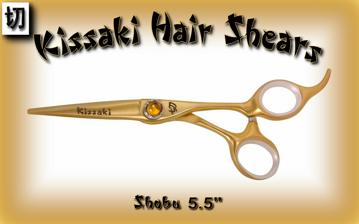 Kissaki Pro 5.5-inch Gold Titanium Hair Cutting Scissors - Professional Shears