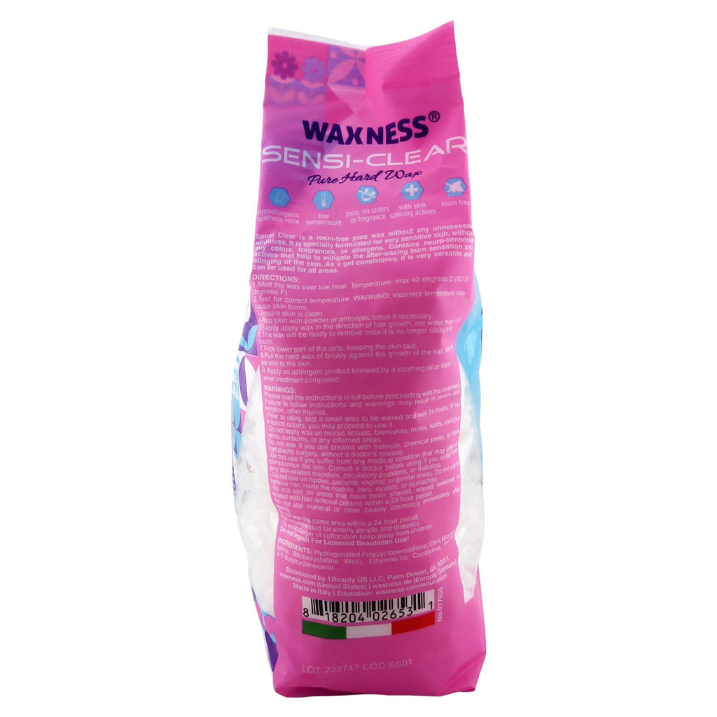 Rosin-Free Hard Wax for Sensitive Skin - 2.2 lb Hypoallergenic & Transparent