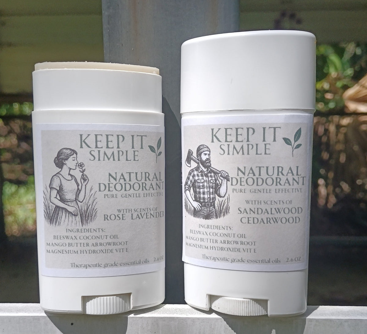 Natural Deodorant - Non-Toxic, Aluminum & Baking Soda Free, Essential Oil Blend