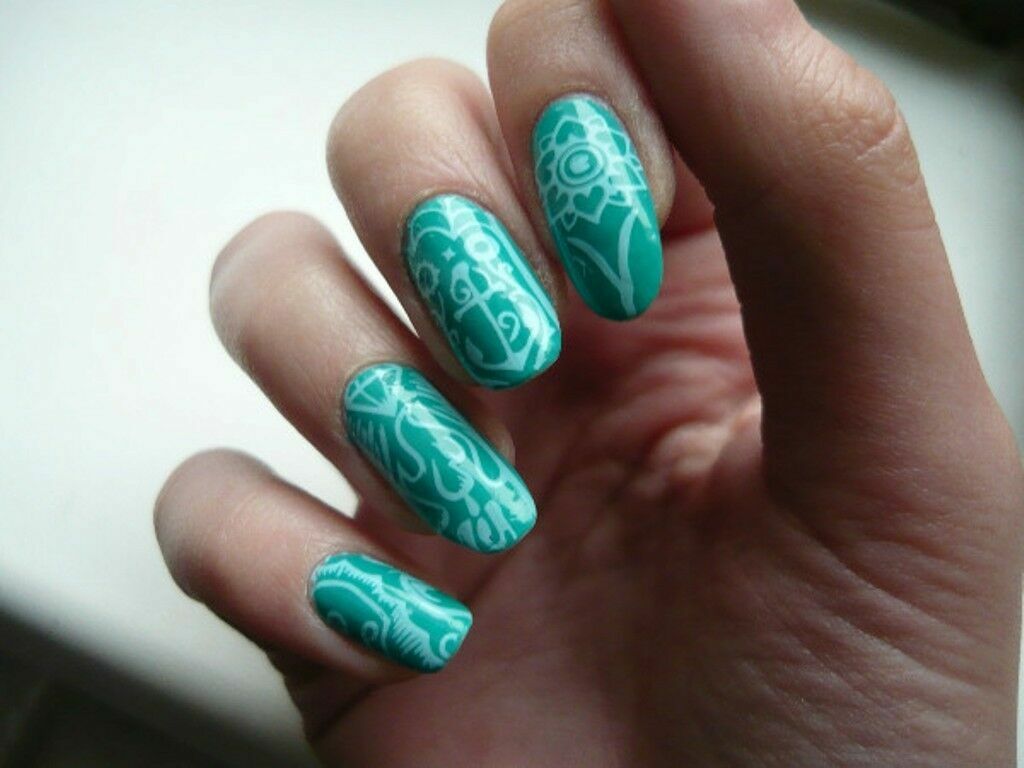 Nail Art Stamping Plate Ocean Girl Design DIY Manicure Tool