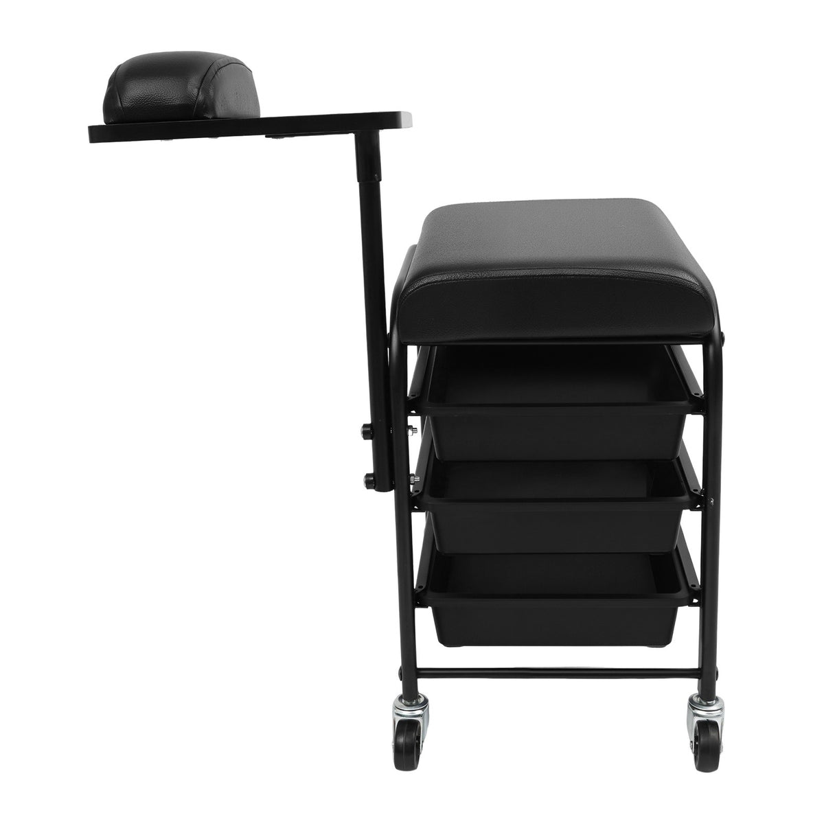 Salon Nail Cart with 3 Drawers and Mobile Wheels - Beauty & Spa Storage Trolley