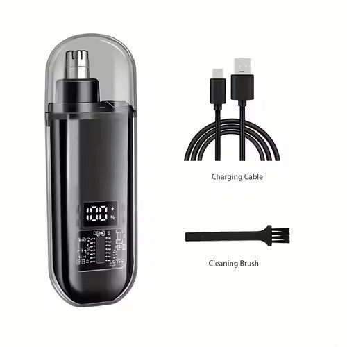 USB-C Rechargeable Nose Ear Hair Trimmer for Men Portable Grooming Kit