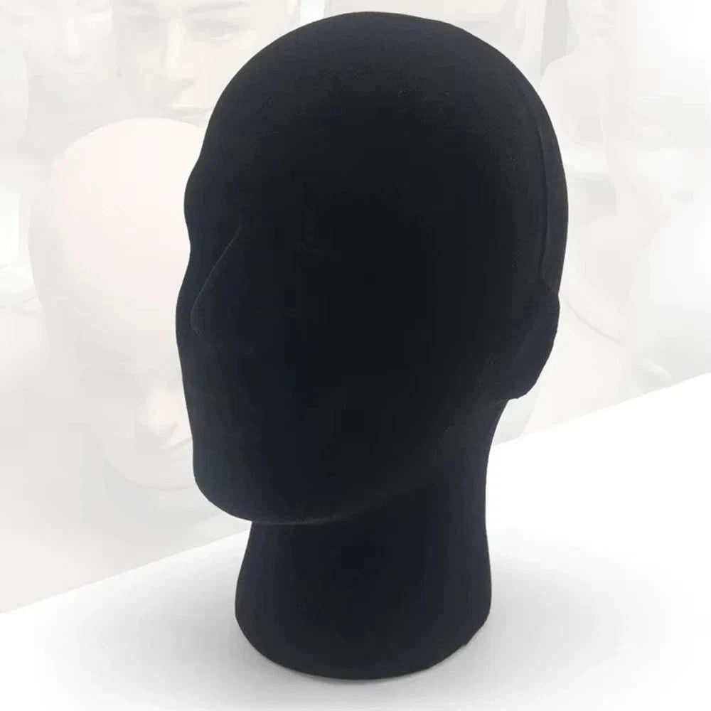 Male Foam Mannequin Head Display Stand for Hats, Wigs, Glasses, and Accessories