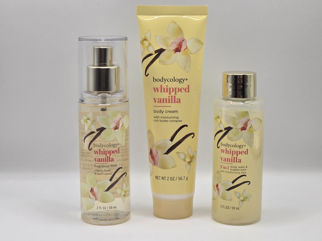 Body Care Gift Set with Vanilla Mist, Cream & Bubble Bath - 2oz Each