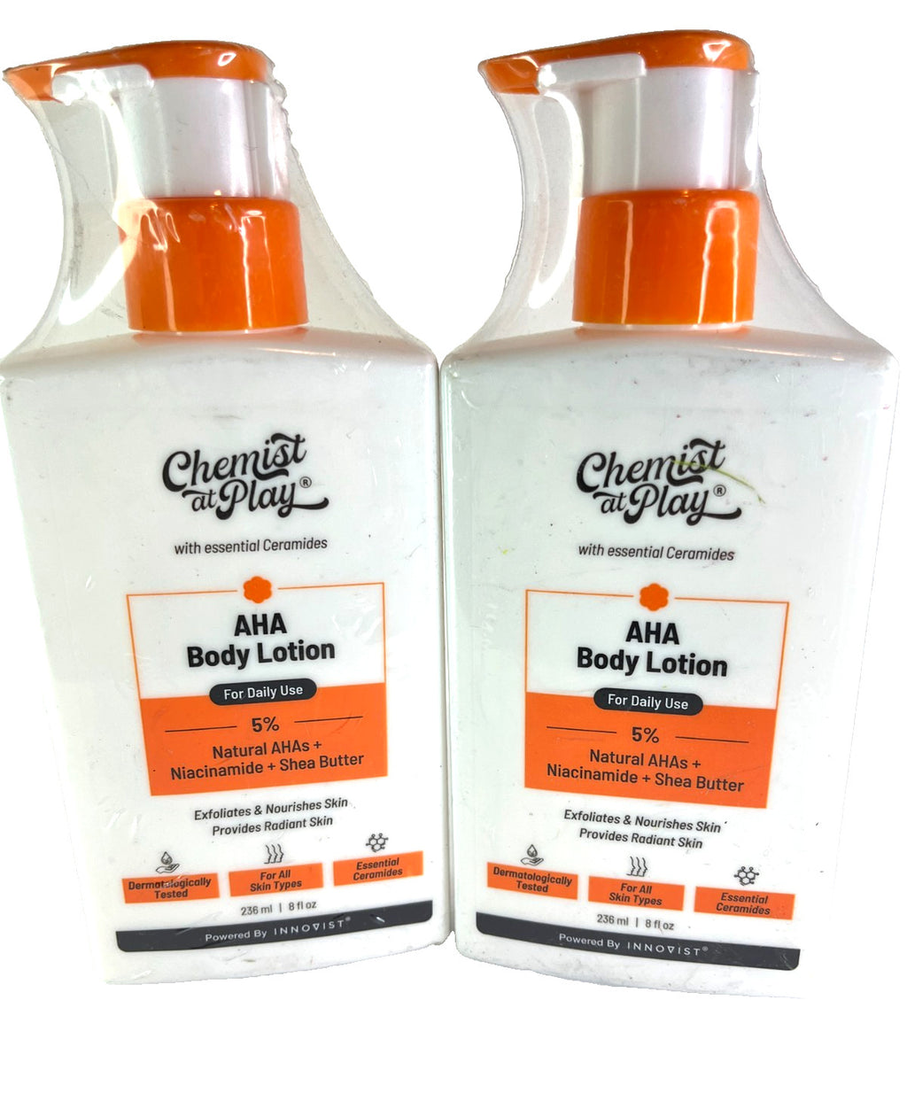 AHA Body Lotion 5% - Natural Exfoliating Moisturizer - 2 Pack 8 Oz