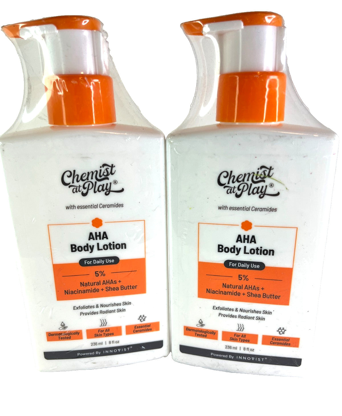AHA Body Lotion 5% - Natural Exfoliating Moisturizer - 2 Pack 8 Oz