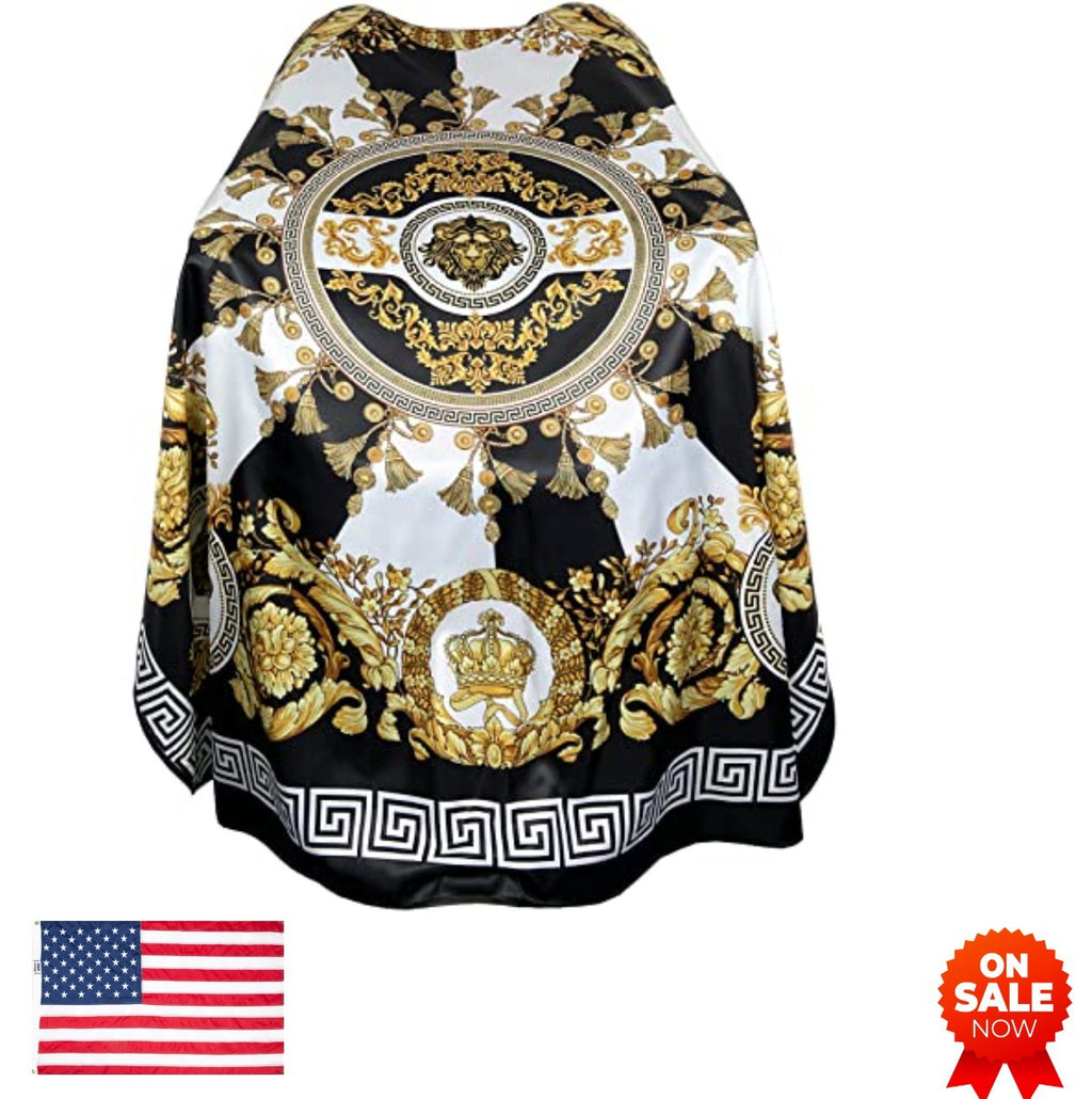 Waterproof Hair Cutting Cape with Snap Closure - Salon & Barber Use